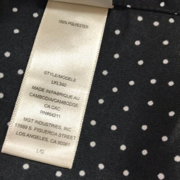 In Bloom by Jonquil Polka Dot Satin Shirt Pajamas - Picture 5 of 7